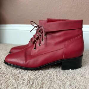 Coldwater Creek Red Lace Up Boots